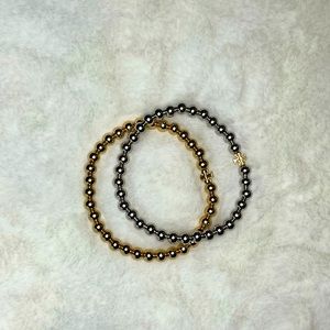 Tory Burch bracelets duo gold and silver